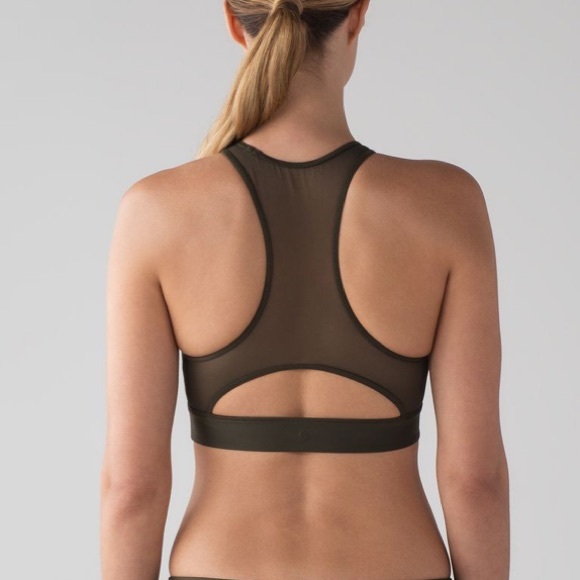 Lululemon Flow Rider Swim Bikini Top Dark Olive - Picture 2 of 14